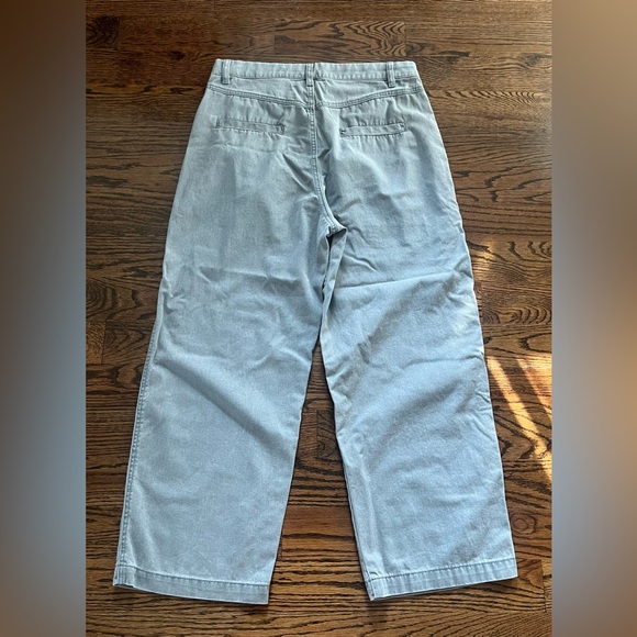 ROUCHA women’s high waisted utility pants jeans Sz. 32 cotton, blue wide leg - Picture 2 of 7